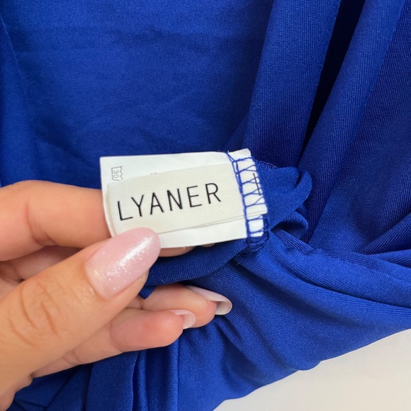 Royal Blue Deep V-Neck Bodysuit – Size S - Picture 8 of 9